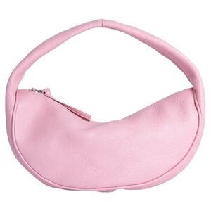BY FAR Cush Flat Grain Leather Bag, Pink, NWT